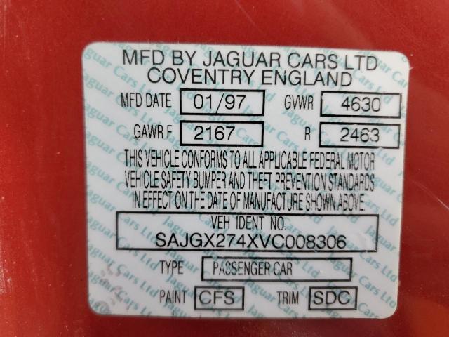 SAJGX274XVC008306 Jaguar XK8