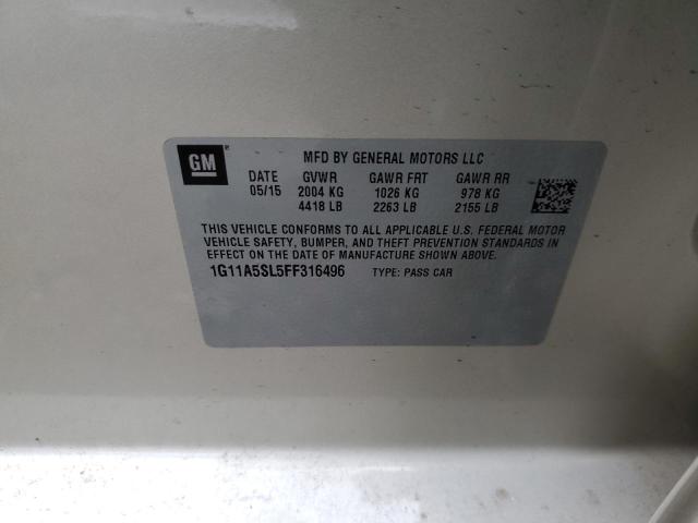 2015 CHEVROLET MALIBU LS 1G11A5SL5FF316496