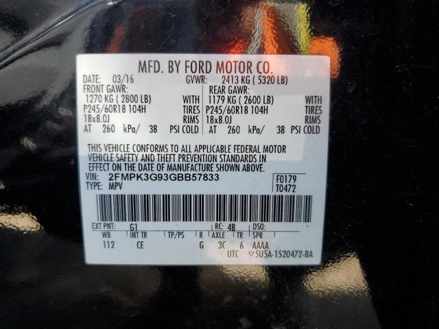 2016 FORD EDGE SE - 2FMPK3G93GBB57833