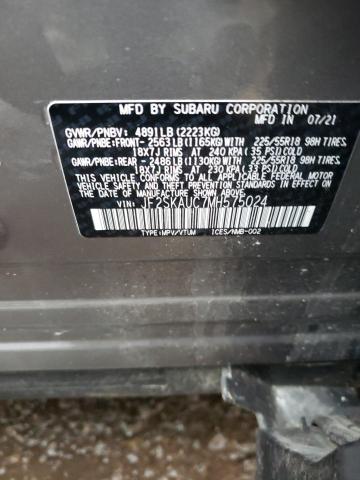 2021 SUBARU FORESTER L - JF2SKAUC7MH575024