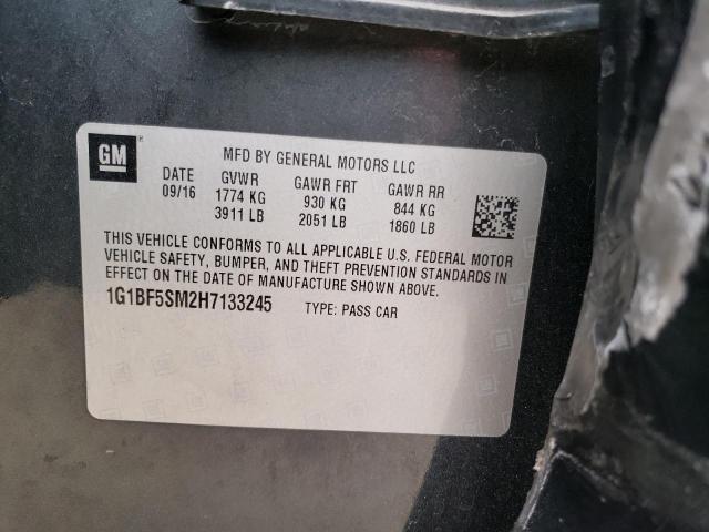 2017 CHEVROLET CRUZE PREM - 1G1BF5SM2H7133245