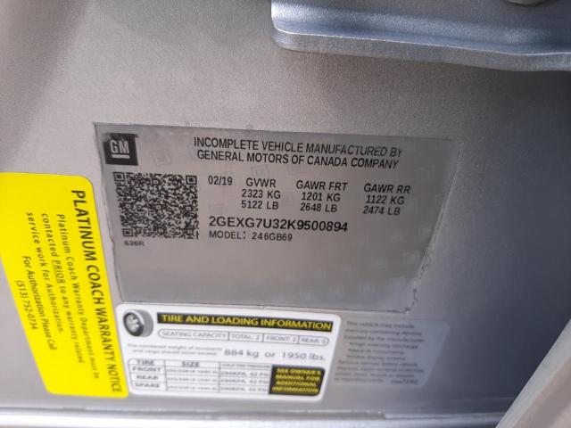 2019 CADILLAC XTS FUNERA 2GEXG7U32K9500894