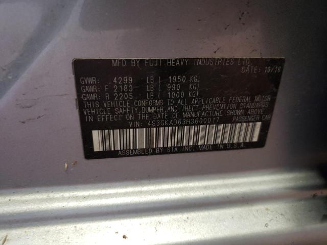 4S3GKAD63H3600017 Subaru Impreza