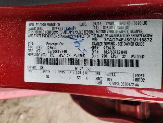 2016 FORD FIESTA SE - 3FADP4EJ5GM118872