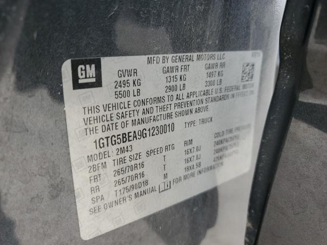 2016 GMC CANYON - 1GTG5BEA9G1230010
