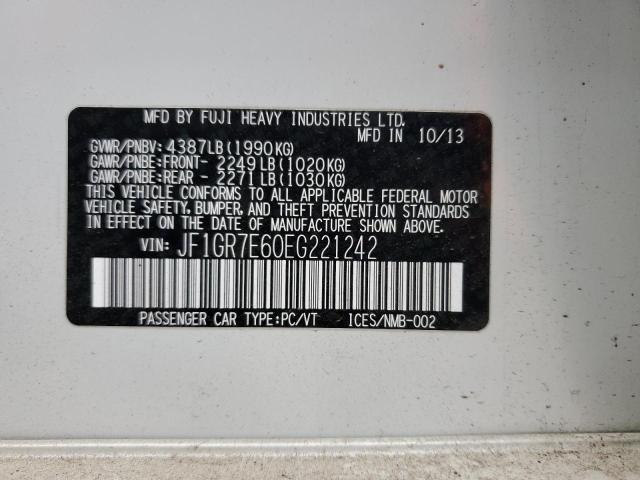 JF1GR7E60EG221242 Subaru Impreza Wrx