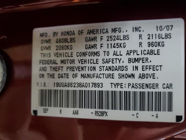 19UUA66238A017893 Acura TL