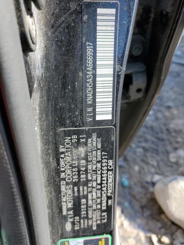 KNADH5A34A6669917 KIA RIO LX