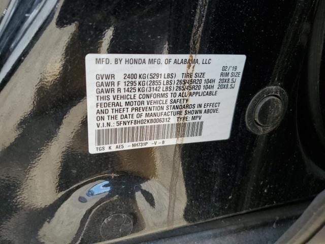 2019 HONDA PASSPORT E - 5FNYF8H02KB006312
