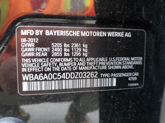 VIN WBA6A0C54DDZ03262 2013 BMW 6 Series, 640 I no.12