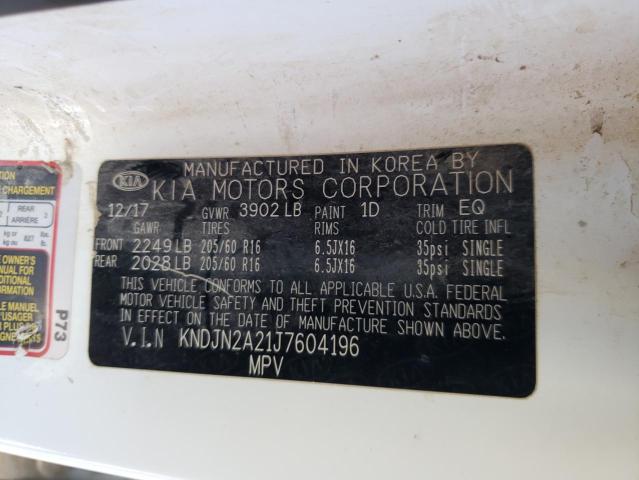 VIN KNDJN2A21J7604196 2018 KIA SOUL no.12