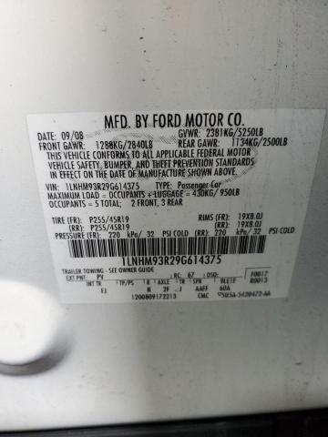 1LNHM93R29G614375 Lincoln MKS