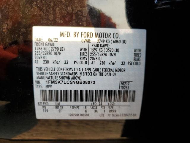 2022 FORD EXPLORER K 1FM5K7LC5NGB08073