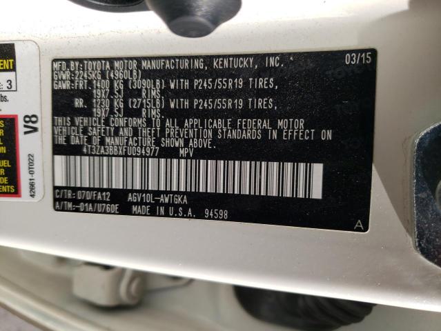2015 TOYOTA VENZA LE - 4T3ZA3BBXFU094977
