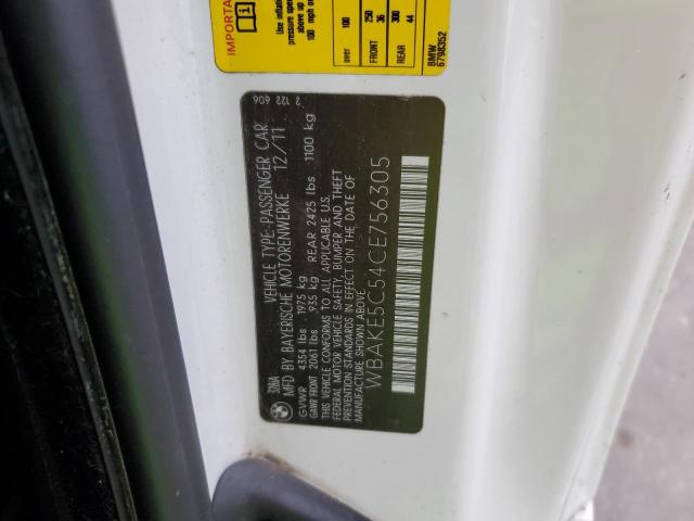 WBAKE5C54CE756305 BMW 328 I Sulev
