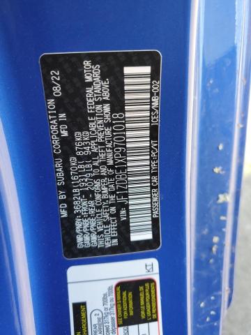JF1ZDBE1XP9701018 Subaru Brz Limited