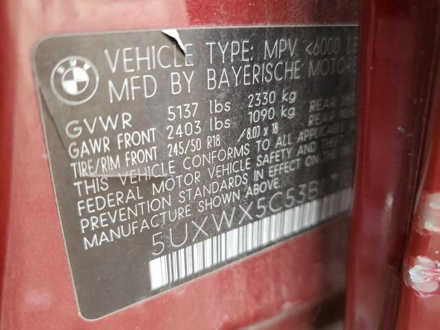 5UXWX5C53BL710374 BMW X3