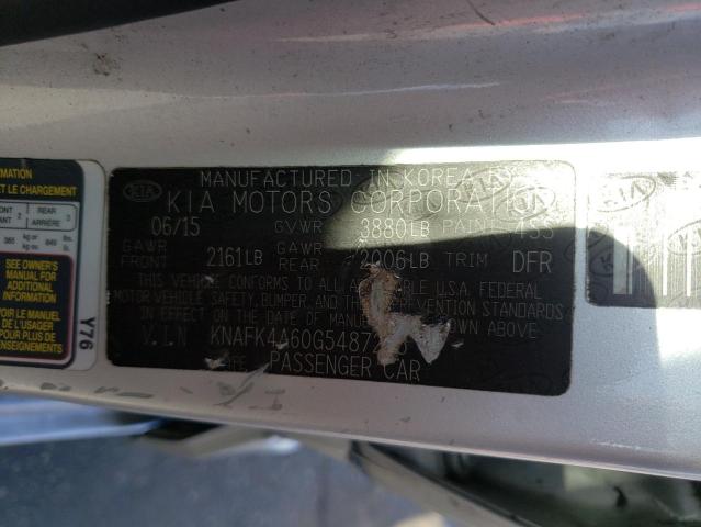 KNAFK4A60G5487225 KIA FORTE LX