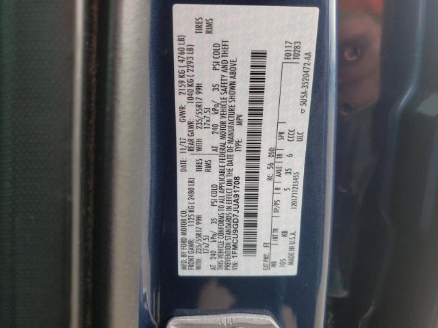 2018 FORD ESCAPE SE 1FMCU9GD7JUA91708