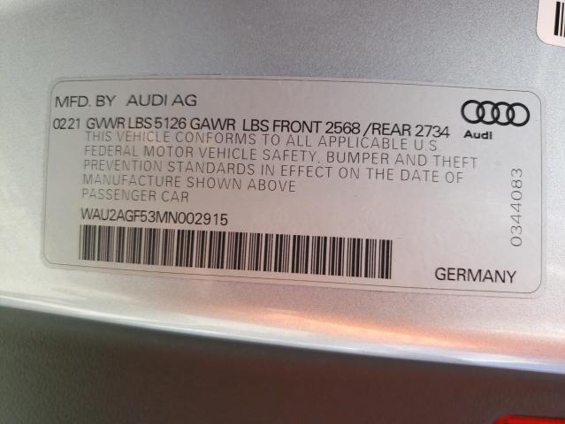 WAU2AGF53MN002915 Audi A5 PREMIUM 12