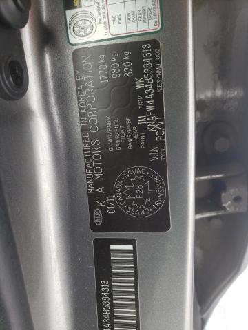 KNAFW4A34B5384313 KIA FORTE SX