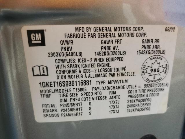 1GKET16S936116881 GMC ENVOY XL