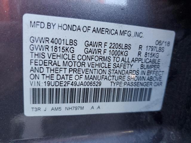 19UDE2F49JA006529 Acura ILX