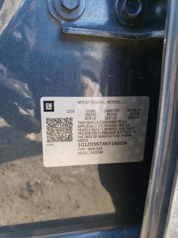 2019 CHEVROLET MALIBU LT 1G1ZD5STXKF145524