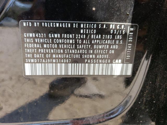 2015 VOLKSWAGEN JETTA SE 3VWD17AJ9FM314067