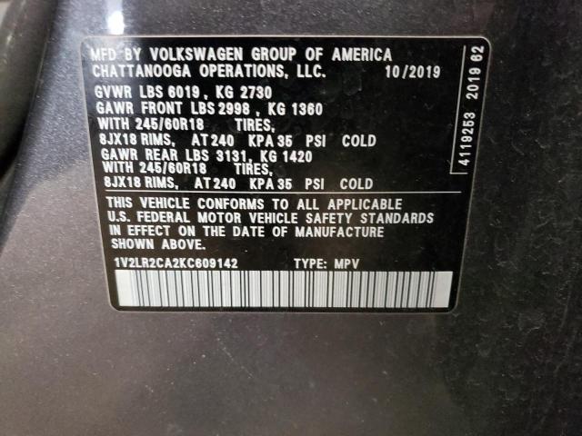 2019 VOLKSWAGEN ATLAS SE - 1V2LR2CA2KC609142