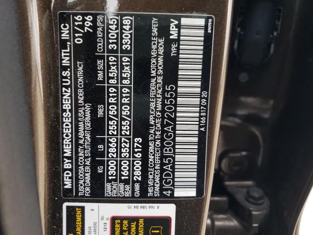 2016 MERCEDES-BENZ GLE 350 - 4JGDA5JB0GA720555