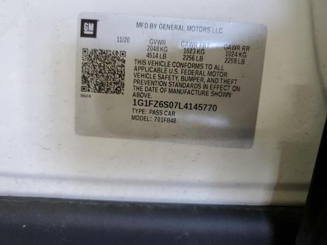 2020 CHEVROLET BOLT EV PR 1G1FZ6S07L4145770