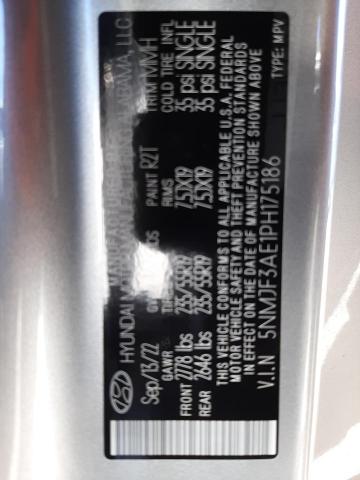 5NMJF3AE1PH175186 Hyundai TUCSON SEL