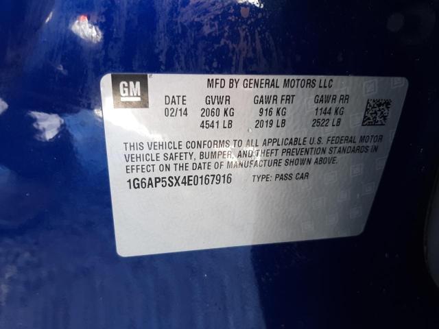 1G6AP5SX4E0167916 Cadillac CTS