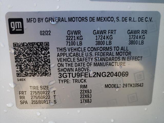 2022 GMC SIERRA LIM - 3GTU9FEL2NG204069