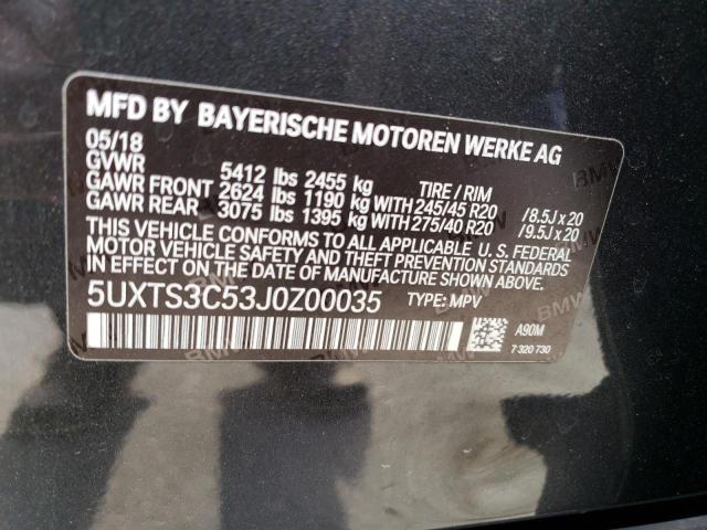 5UXTS3C53J0Z00035 BMW X3 Xdrivem40i