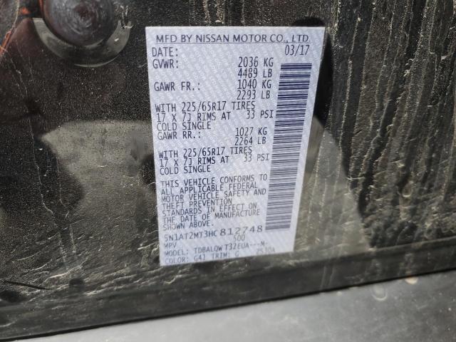 2017 NISSAN ROGUE S 5N1AT2MT3HC812748