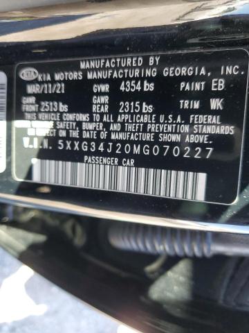 5XXG34J20MG070227 KIA K5 EX