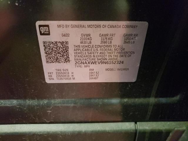 2022 CHEVROLET EQUINOX RS 2GNAXWEV9N6152324