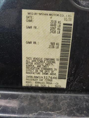 2020 NISSAN ALTIMA S - 1N4BL4BW1LN317646