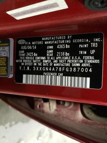 2015 KIA OPTIMA EX - 5XXGN4A78FG387004