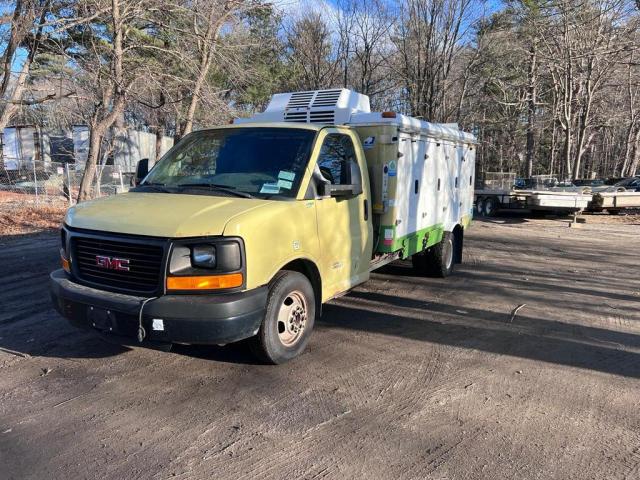 Salvage trucks for sale at Billerica, MA auction: 2013 GMC Savana Cutaway G4500