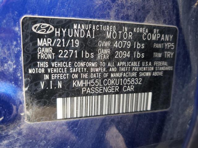 2019 HYUNDAI ELANTRA GT - KMHH55LC0KU105832