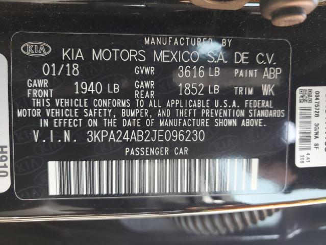 3KPA24AB2JE096230 KIA RIO LX