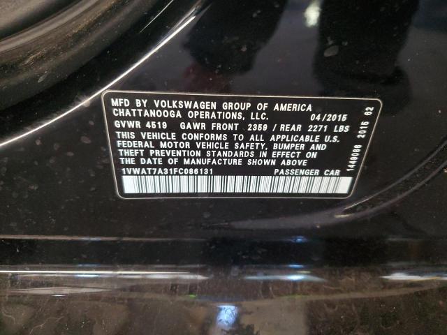 2015 VOLKSWAGEN PASSAT S 1VWAT7A31FC086131