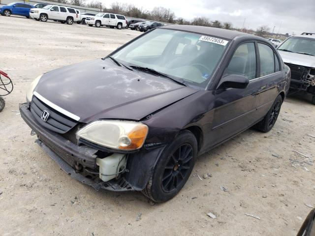 Vehiculos salvage en venta de Copart New Braunfels, TX: 2001 Honda Civic LX