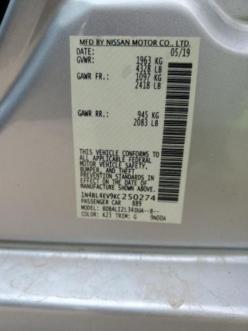 2019 NISSAN ALTIMA SL - 1N4BL4EV9KC250274