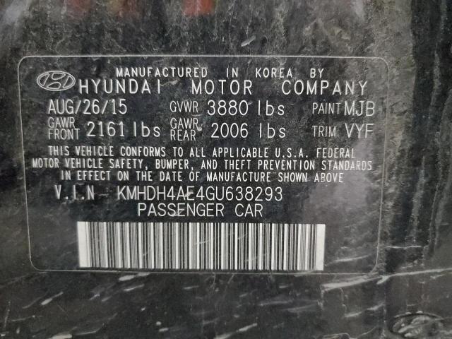 2016 HYUNDAI ELANTRA SE - KMHDH4AE4GU638293