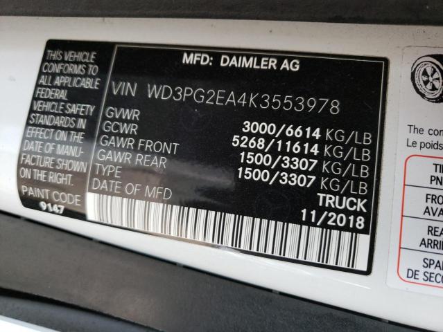 2019 MERCEDES-BENZ METRIS - WD3PG2EA4K3553978