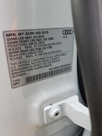 2021 AUDI RS Q8 - WU1ARBF12MD009242